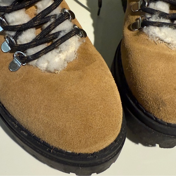 Marc Fisher LTD Lug Sole Brown Suede Boots - Picture 4 of 16